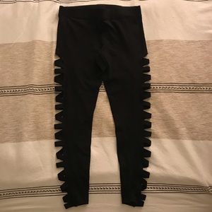 Express Mid Rise Exposed Side Leggings